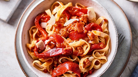 Spicy Chorizo Peperonata Pasta