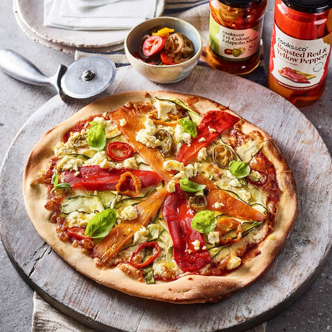 Spicy Feta, Pepper & Courgette Pizza